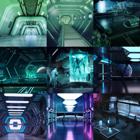 Cool Color Palette Moodboard